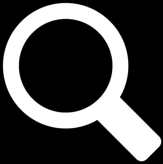 A White Magnifying Glass On A Black Background