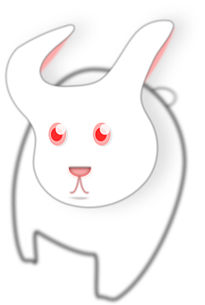 A White Rabbit With Red Eyes