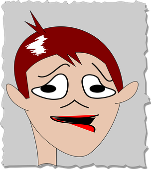 A Cartoon Of A Boy With Red Hair