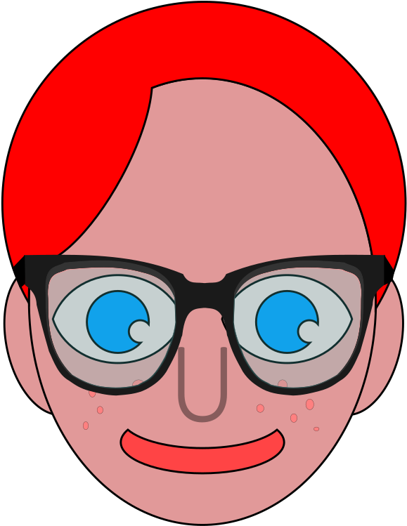 A Cartoon Of A Man Wearing Glasses