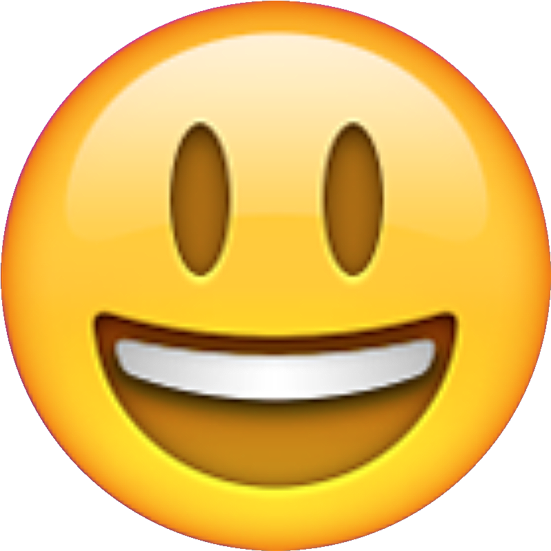 A Yellow Smiley Face With A White Smile