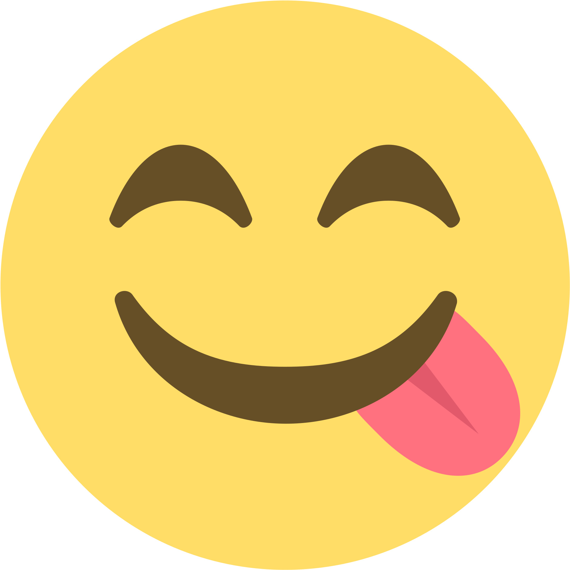 A Yellow Smiley Face With Tongue Sticking Out