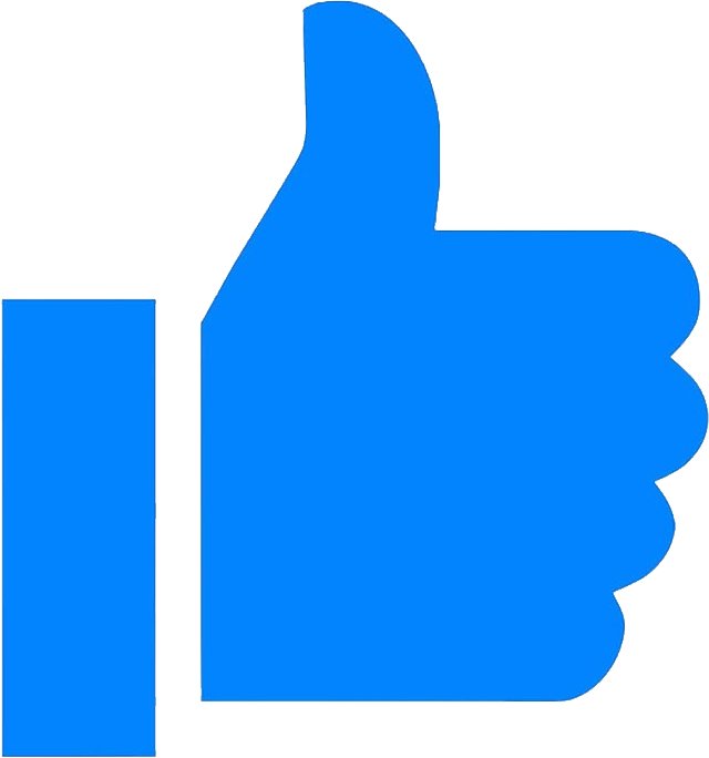 A Blue Thumb Up Symbol