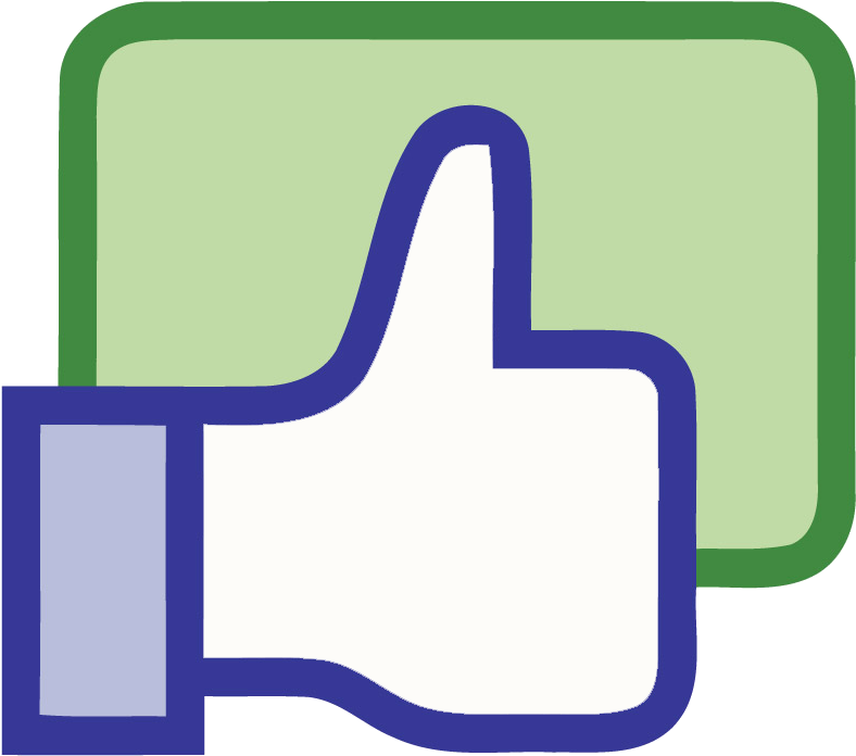 A Thumbs Up Symbol With Green And Blue Outline