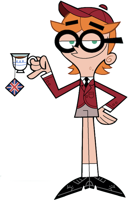 Cartoon Character Holding A Tea Cup