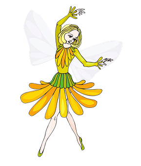 A Cartoon Of A Fairy
