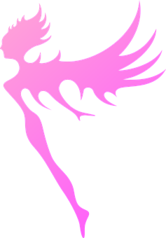 A Pink Silhouette Of A Woman