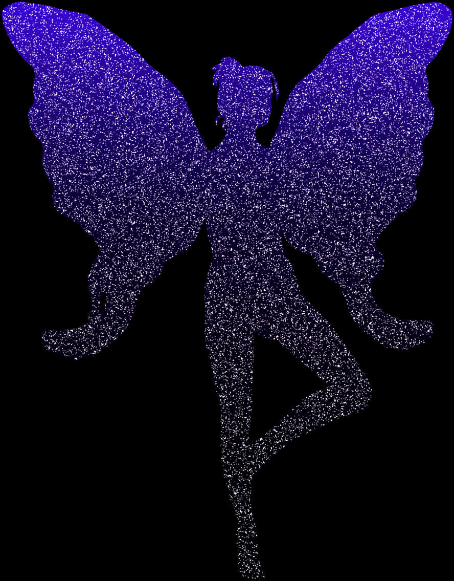 A Silhouette Of A Woman With Wings