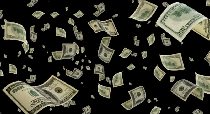 Falling Money Png Free Image - Raining Money Transparent Background, Png Download