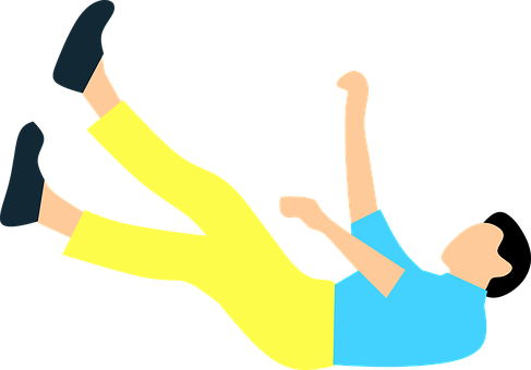 A Man Falling In The Air