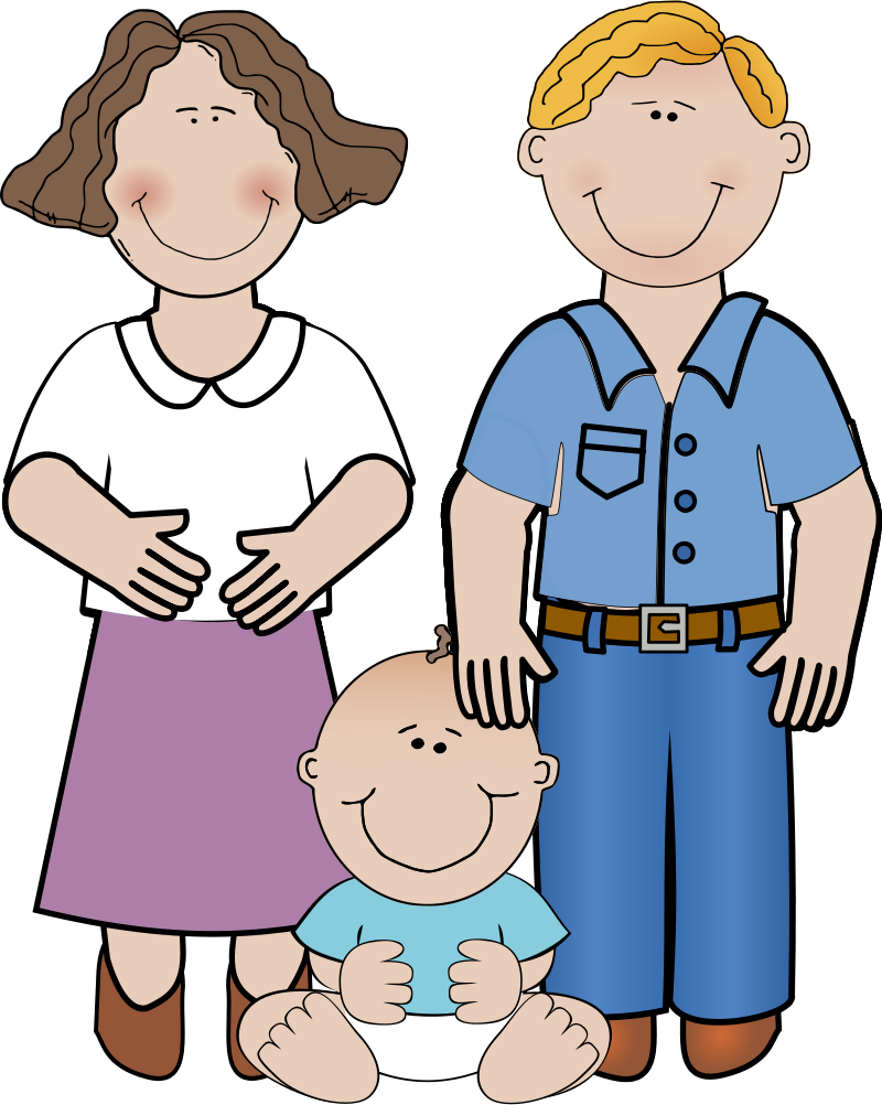 A Cartoon Of A Family