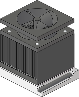 A Black And White Illustration Of A Fan