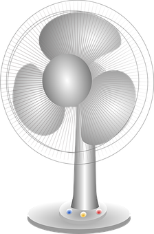 A Fan With A Circular Object