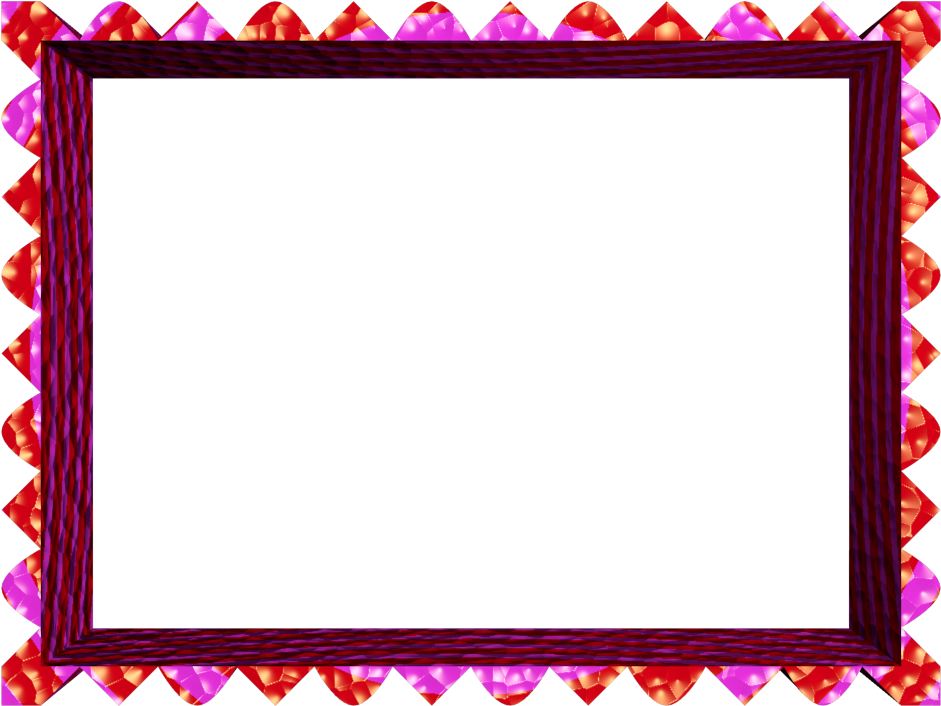 A Black Rectangle With Red And Pink Hearts