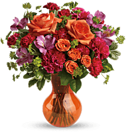 A Bouquet Of Flowers In A Vase