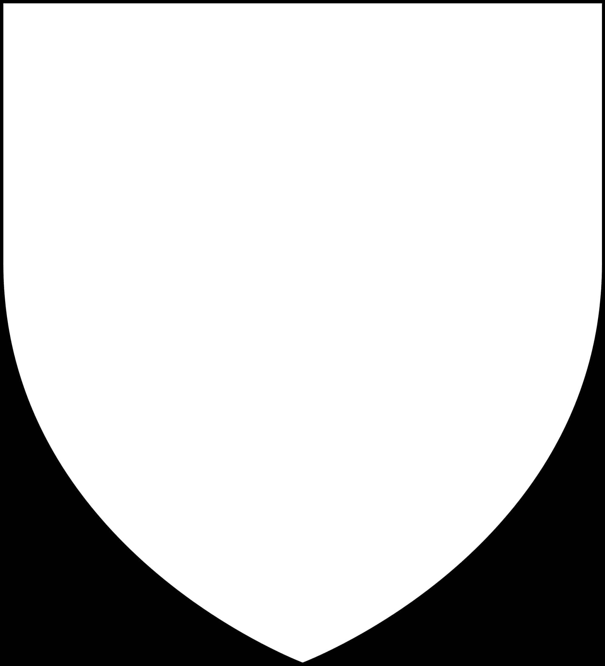A White Shield With Black Background