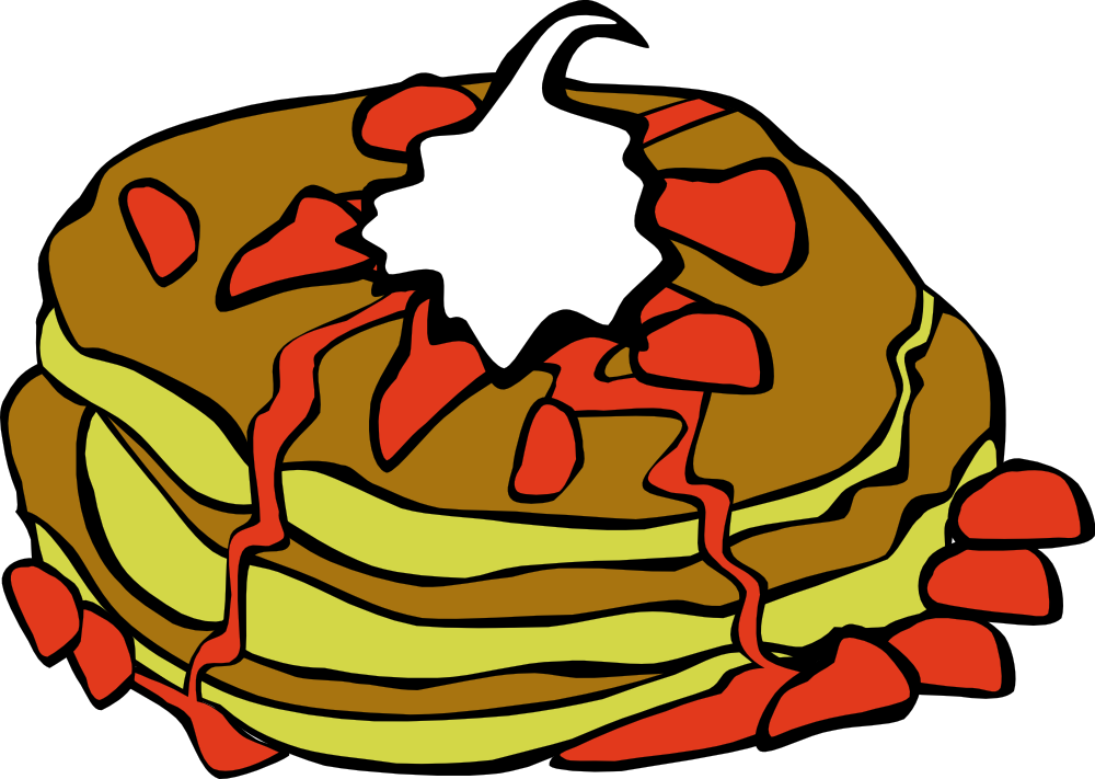 A Stack Of Pancakes With A White Star On Top