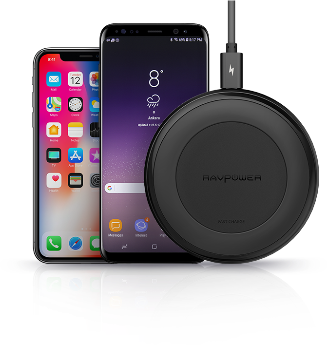 A Cell Phone And A Wireless Charger