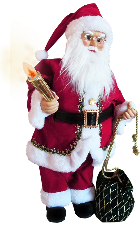 A Santa Claus Holding A Torch