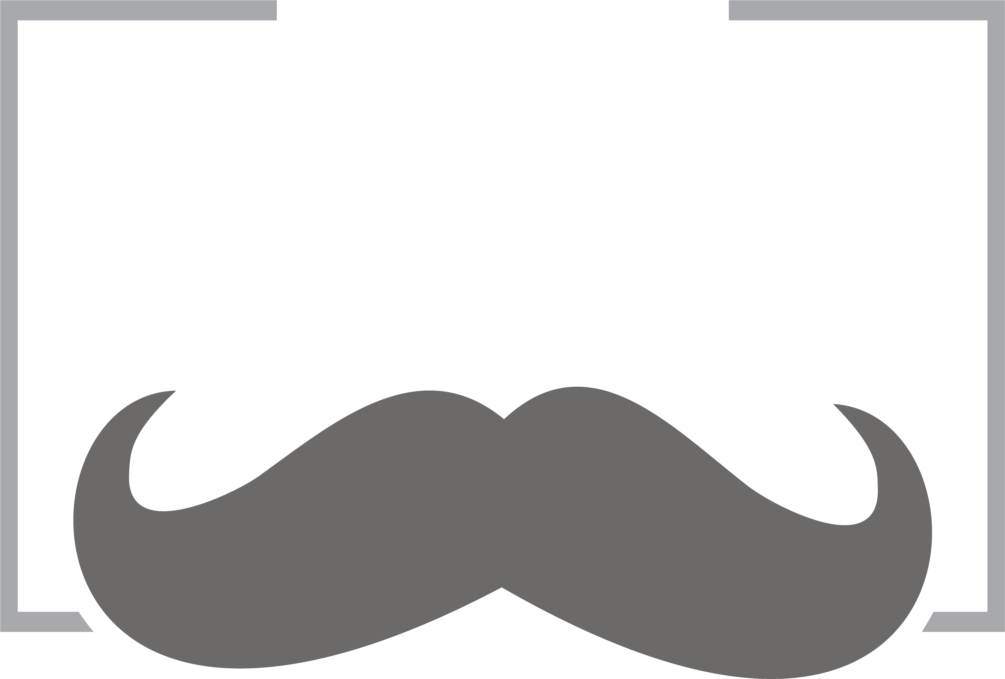 A Black And Grey Mustache