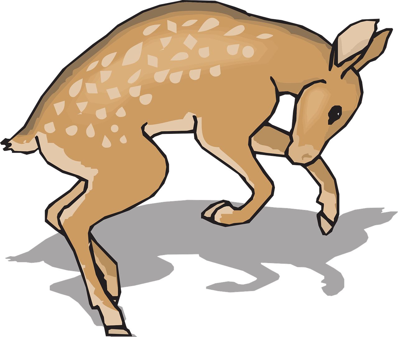 A Cartoon Of A Deer