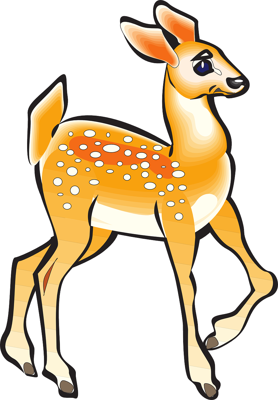 A Cartoon Of A Deer