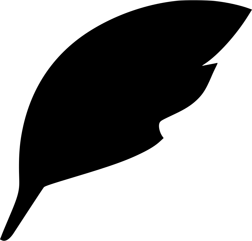 A Black Outline Of A Leaf
