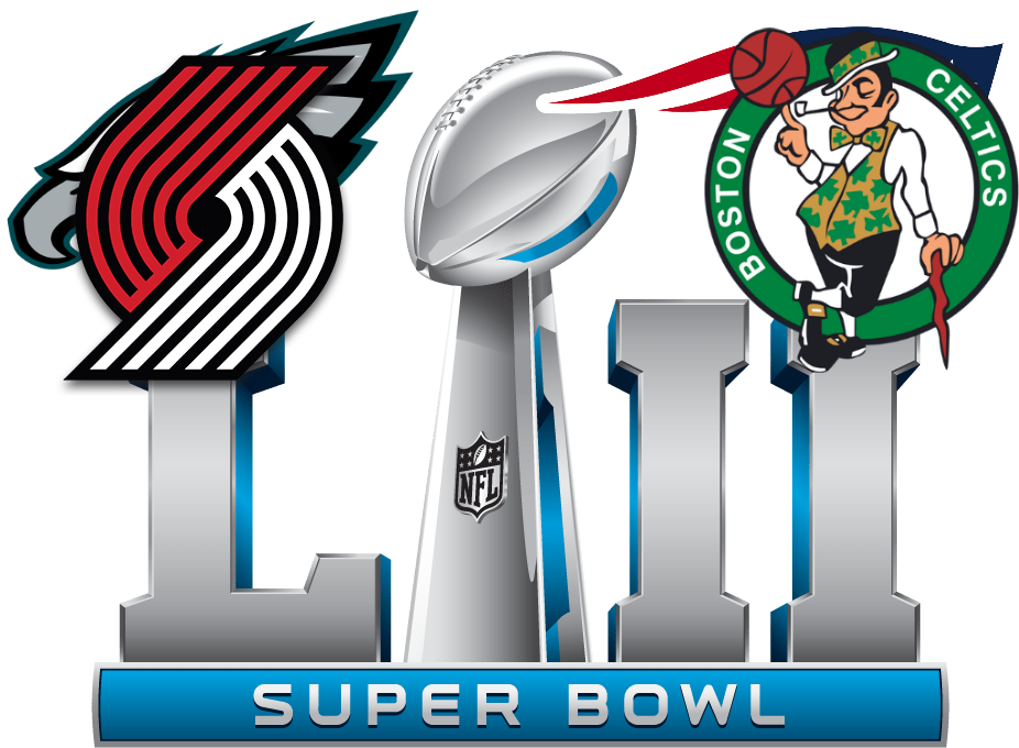 February Clipart Superbowl Sunday - Super Bowl 2018 Eagles Vs Patriots, Hd Png Download