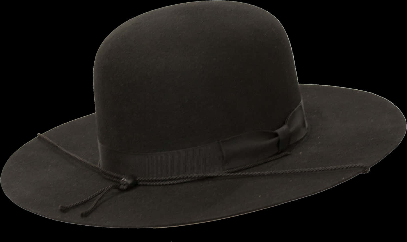 A Black Hat With A Bow