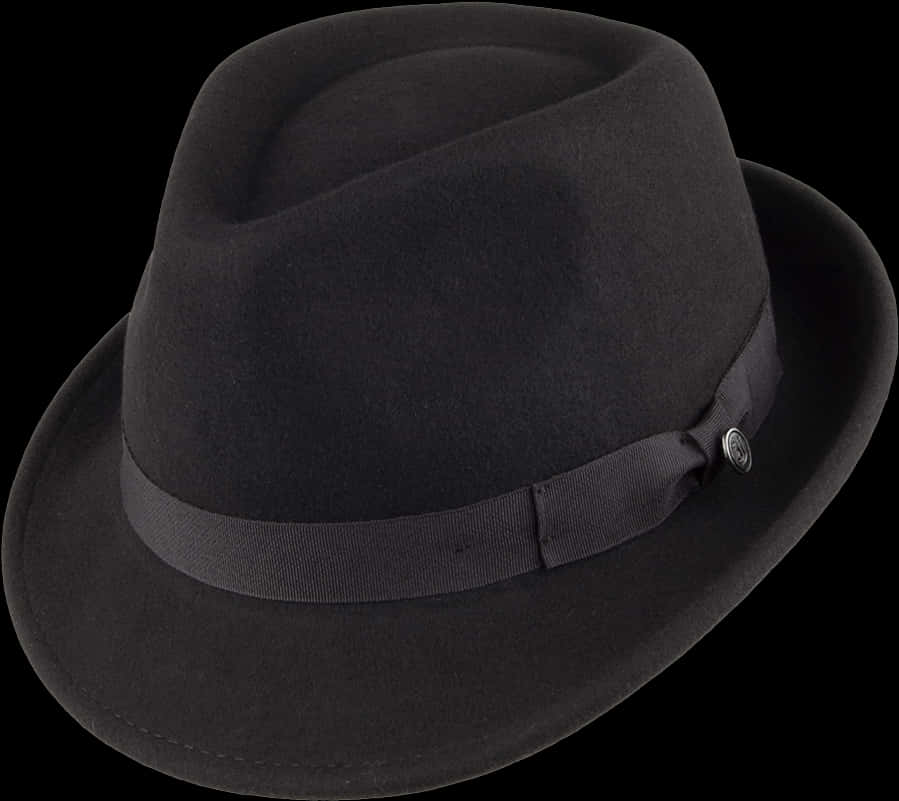 A Black Hat With A Black Band
