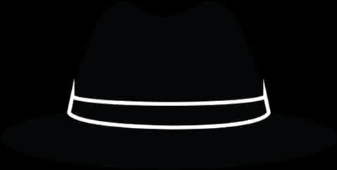 A Black Hat With A White Stripe