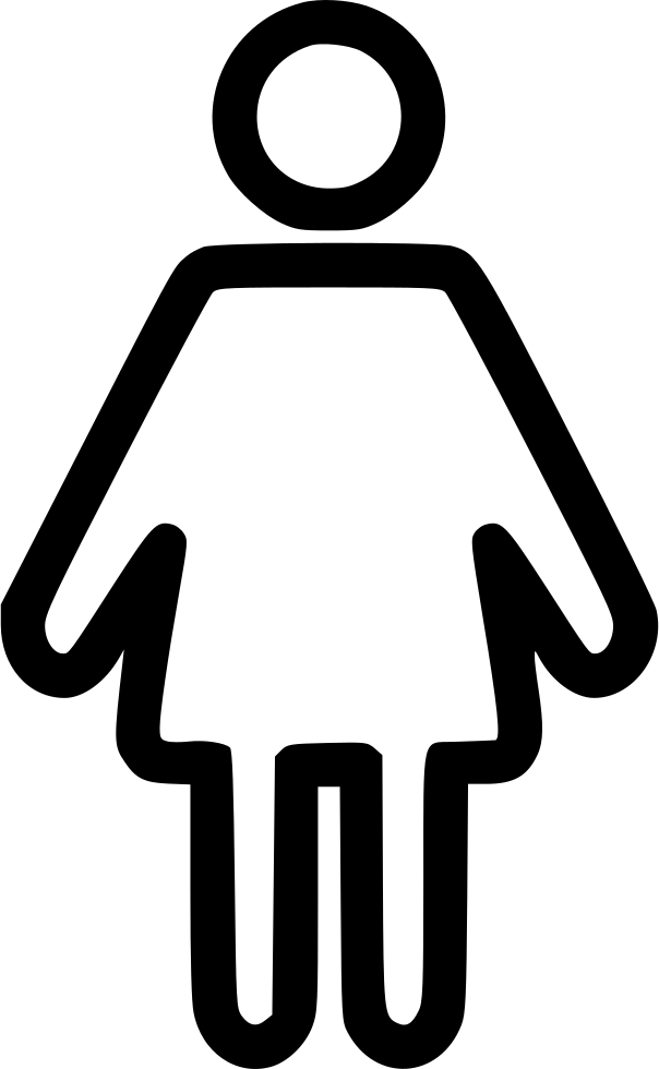 A Black Outline Of A Woman