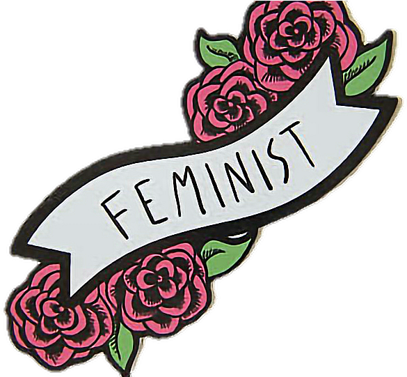 A Sticker With A Banner And Flowers