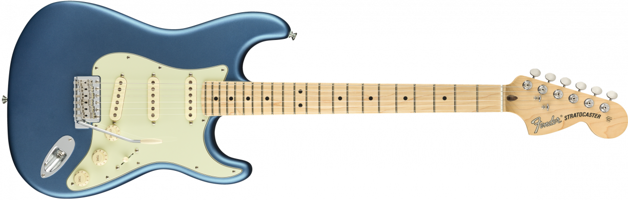 A Blue Electric Guitar With A Black Background