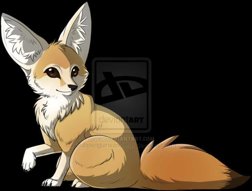 Fennec Fox By - Cartoon Fennec Fox Clipart, Hd Png Download