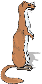 A Cartoon Of A Brown And White Furry Animal