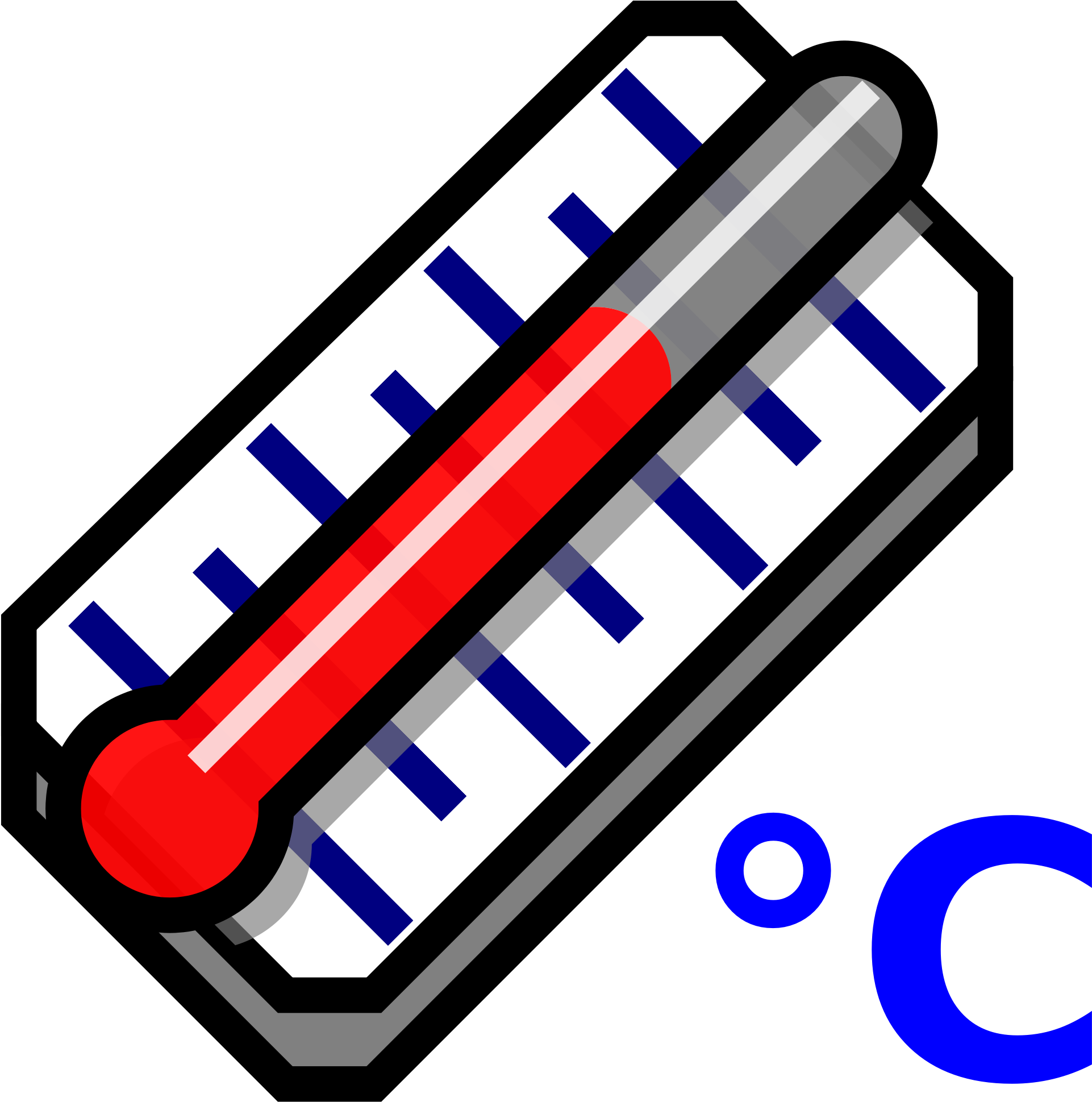 A Thermometer With A Red Sticker