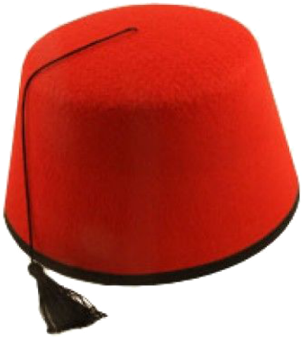 A Red Hat With A Tassel