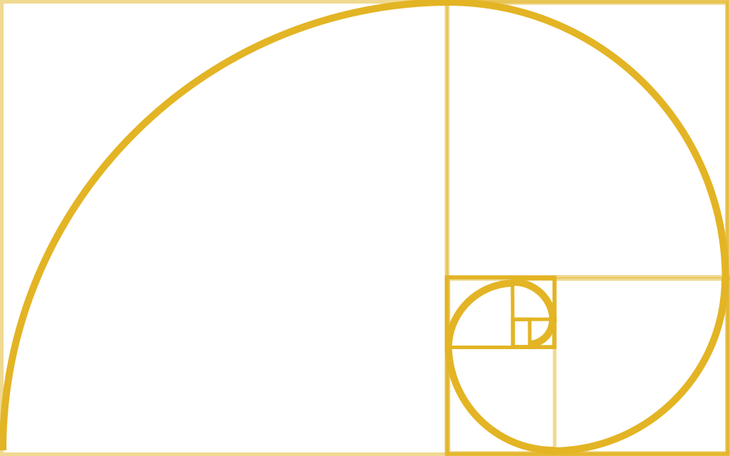 A Golden Spiral On A Black Background