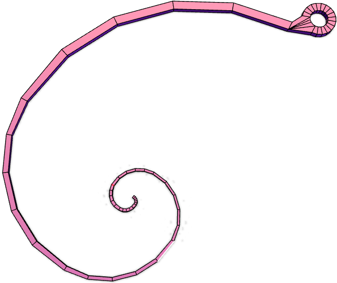 A Pink Snake With A Black Background