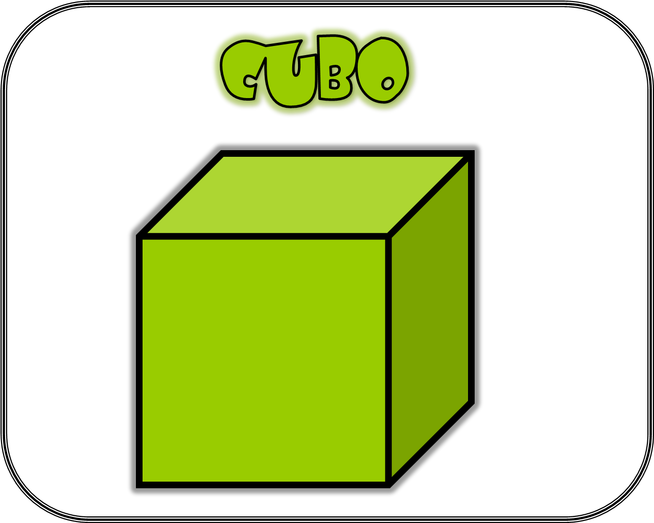 A Green Cube On A Black Background