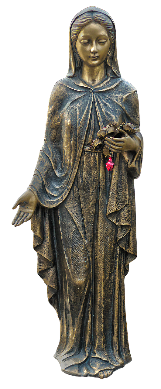 A Statue Of A Woman Holding A Rose