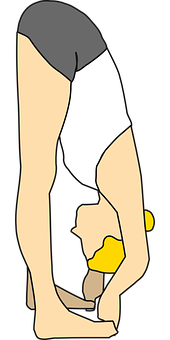 A Cartoon Of A Woman Doing A Yoga Pose