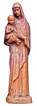 A Statue Of A Woman Holding Her Hands