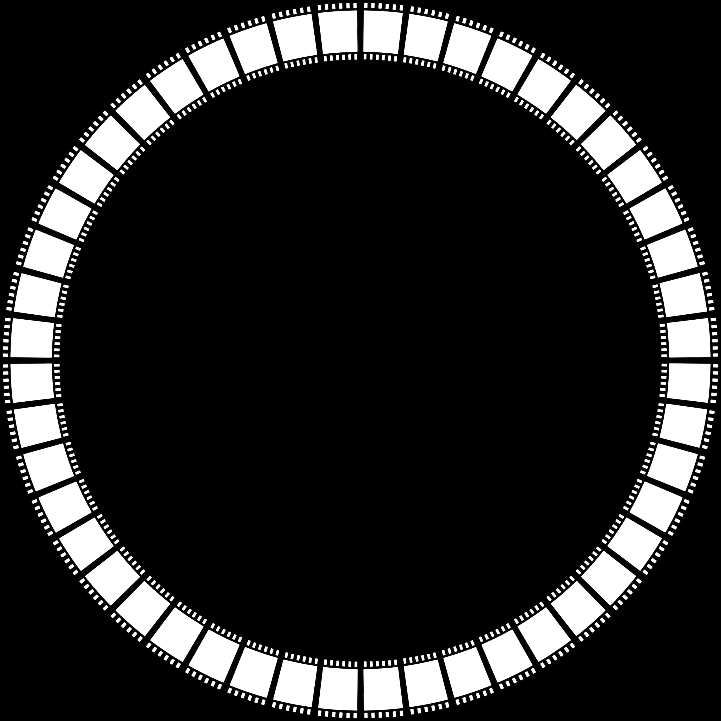 A Circular Frame With A Black Background