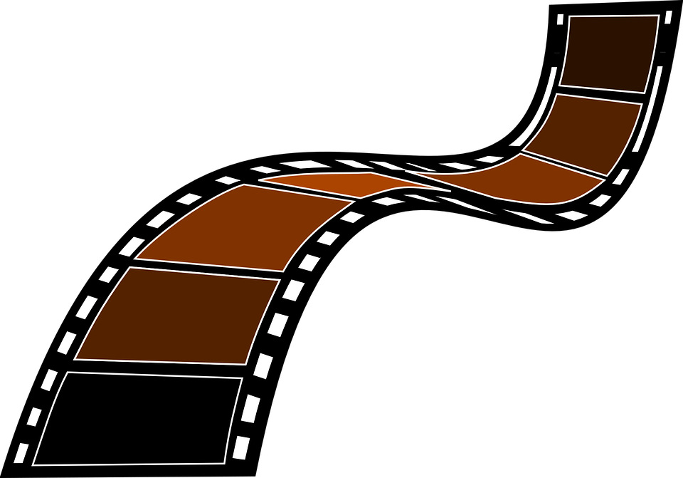 A Brown And White Film Strip