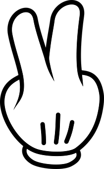 A White Hand With Two Fingers
