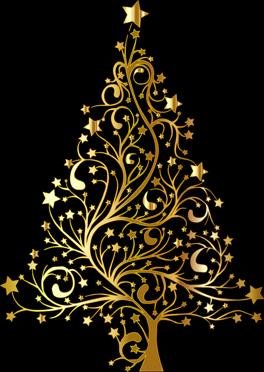 Fir,pine Family,christmas Ornament - Gold Christmas Tree Transparent Background, Hd Png Download