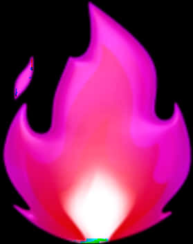 Pink-to-red Fire Emoji