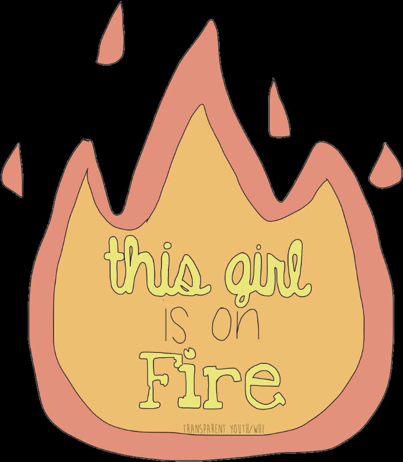 A Fire With Text On It